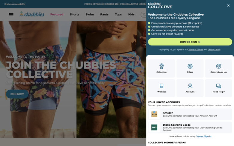 Chubbies page where the agent's errand stalled — the last screen before it stopped
