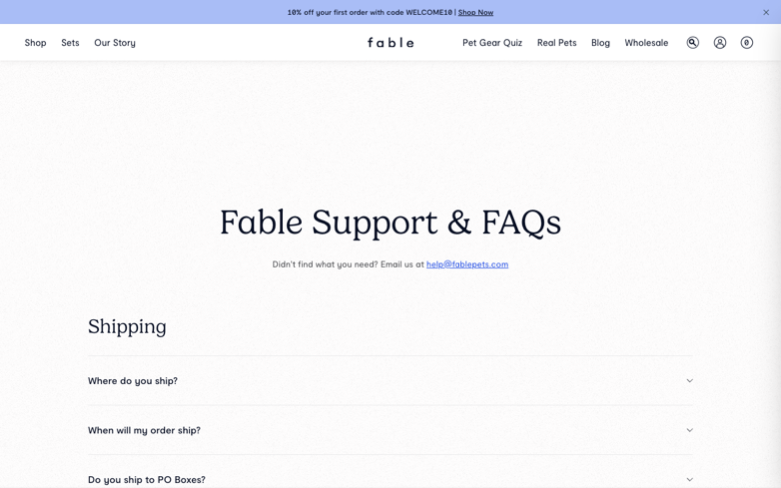 Fable page where the agent's errand stalled — the last screen before it stopped
