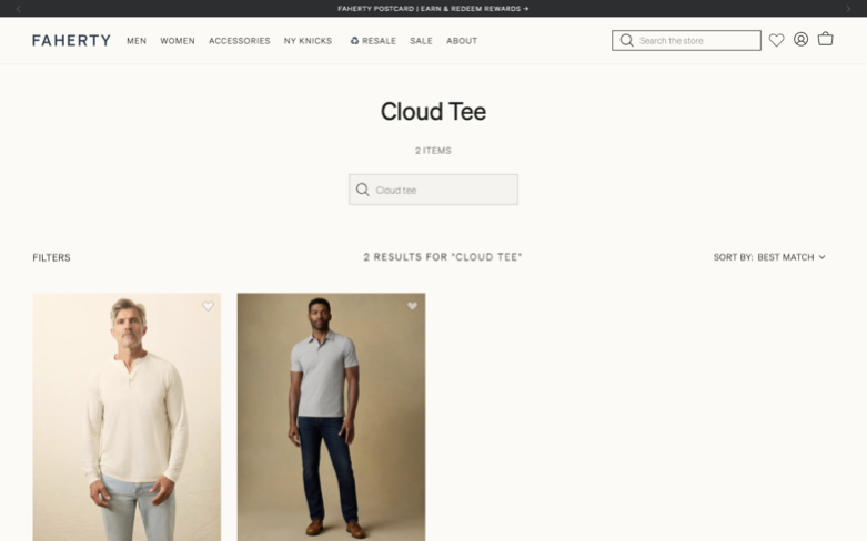 Faherty page where the agent's errand stalled — the last screen before it stopped