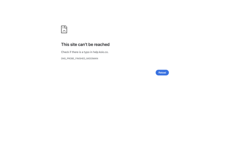Koio page where the agent's errand stalled — the last screen before it stopped