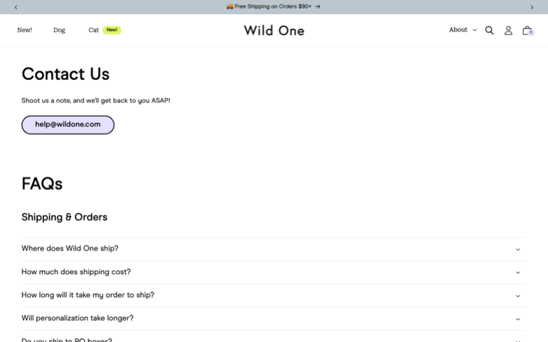 Wild One page where the agent's errand stalled — the last screen before it stopped
