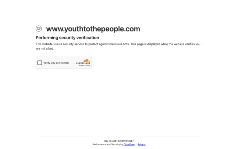 Youth To The People page where the agent's errand stalled — the last screen before it stopped